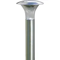 LINDBY Solar LED-maapiikkivalaisin Jolin, 66 cm, ruostumaton teräs JOLIN, Alumiini/harmaa/sinkki, Ruostumaton teräs, Moderni