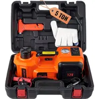 Vevor Sähköhydraulinen auton lattiatuki 5 tonnin 12V sisäänrakennettu renkaan täyttöpumppu