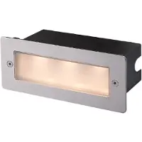 LUCANDE LED-seinäuppovalaisin Holly, 17 cm, ruostumaton teräs HOLLY, Alumiini/harmaa/sinkki, Ruostumaton teräs, Moderni,
