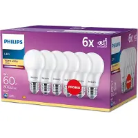 Philips LED-vakiolamppu 6 kpl E27 7 W 806 lm