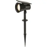 PRIOS LED-aurinkokeiluvalaisin Birko, korkeus 56 cm, musta, maapiikki Birko , Musta, Synteettinen materiaali, Moderni