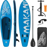 ECD-Germany Puhallettava Stand Up Paddle Board Makani 320x82x15 cm sininen PVC