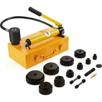 Vevor 15 tonnin hydraulinen Knockout Punch Driver Kit -reikätyökalu 1/2"-4" 10 meistillä