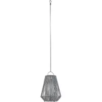 LINDBY LED-aurinkokäyttöinen riippuvalaisin Austas, harmaa, Ø 32 cm, USB, IP54 Austas , himmennettävä, Alumiini/harmaa/sinkki, Synteettinen materiaali, Moderni, riippuvalaisin