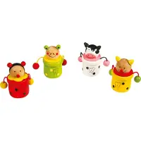 Small Foot - Wooden Baby Tooth Pot Animal 4pcs.