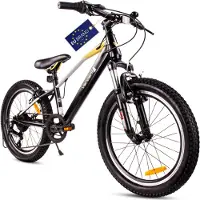 Sun baby Lasten polkupyörä 20 tuumaa, poikien pyörä, 6 vaihdetta, Shimano, Verdant Juniper jousitus, musta ja kultainen