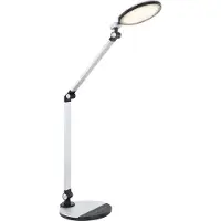 Globo Lighting Led pöytävalaisin Konsti, himmennettävä, Alumiini/harmaa/sinkki, Työhuone/toimisto, Alumiini