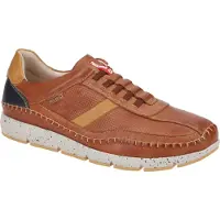 Pikolinos for man. M4U-6046C1XL XL leather trainers with elastics Fuencarral brown (49), Flat, Laces, Casual