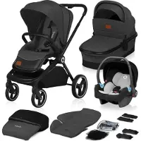 Lionelo 3-in-1 Mika Yhdistelmävaunut, Grey Graphite