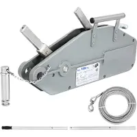 Vevor vaijerivedin 1,6 T/3500 lbs Kapasiteetti käsivinssiköysi 66 jalkaa kädensijan vedin Manuaalinen vaijerivedin Heavy Duty vaijeriköyden vedin Nostin veto-hinauslaitteet sisä- ja ulkokäyttöön
