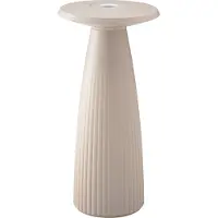 Sigor Nuflair ladattava LED-pöytävalaisin, beige, IP54, himmennettävä, 24 cm Nuflair, himmennettävä, Kerma/meripihka, Olohuone/ruokailutila, Alumiini, Skandinaavinen