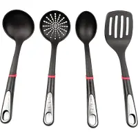 Tefal Setti 4 kpl -kotitalousvälineitä musta (kauha, siivilä, lusikka ja lasta)