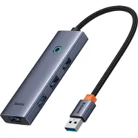 Baseus 4in1 Hub UltraJoy USB-C do USB 3.0 (space grey) USB hub - 4 porttia - USB 3.0 - Harmaa