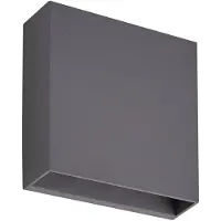 LINDBY Led ulkoseinävalaisin Ugar , Musta, Synteettinen materiaali, Moderni,