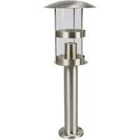 LINDBY pollarilamppu Noemi, harmaa, ruostumaton teräs, 50 cm, IP44 Noemi, Alumiini/harmaa/sinkki, Ruostumaton teräs, Moderni