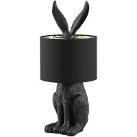 LINDBY Pöytävalaisin Lorentina , Musta, Olohuone/ruokailutila, Tekstiili/kangas/silkki, Design
