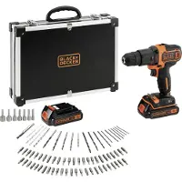 Black & Decker Pora/ruuvinväännin BDCHD18BAFC-QW; 18 V; 2x1,5 Ah akku