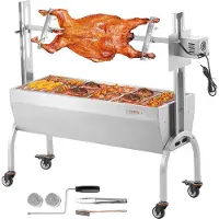 Vevor Roaster Spit Rotisserie BBQ Grill Possu lampaan kananpaisti 52W 198LBS