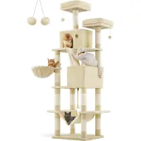 Feandrea Kissan kiipeilypuu, , 206 cm, savunsininen, beige.
