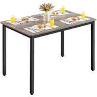 Songmics Ruokapöytä 70x110x77cm, vaaleanruskea/musta