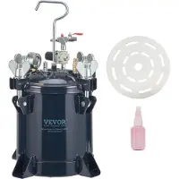 Vevor spraymaalipainesäiliö, 10L/2,5gal ilmapaineastia, metalliteline ja vuodonkorjaustiiviste teollisuudelle kodin sisustukseen arkkitehtuuriin rakentamiseen automaalaukseen, 70 PSI Max