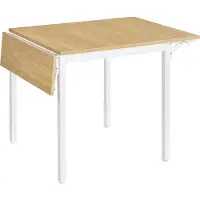 Vasagle Ovaalipöytä, taitettava keittiöpöytä 2-4 hengelle, vintageruskea-musta, 78x120x76,2 cm, luonnonvaalea-pilvenvalkoinen.