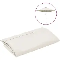 vidaXL Aurinkovarjon vaihtokangas hiekanvalkoinen 300 cm