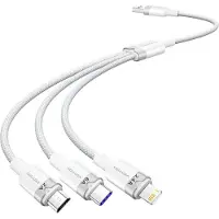 Vention USB 2.0 A - 3-in-1 6A kaapeli CTRWG 1.5M (valkoinen)