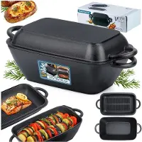 By Lille Vilde Pannut valurauta 2 in 1 CAST LINE 35 l / 15 l musta 375x195x5 cm