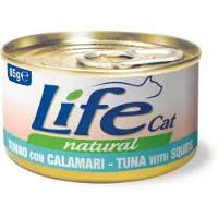 Life Cat Natural 12x85g Natural Adult tonnikala & valkoinen kala Life Cat kissan märkäruoka