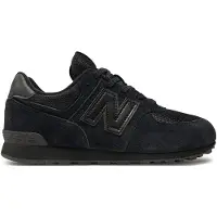 New Balance unisex for kids. GC574V1 Trainers 574 black (39), Flat, Laces, Casual, children's fashion