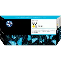 HP Kirjoitinpää ja kirjoitinpään puhdistin, keltainen, Nr 80