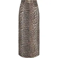 Ganni Jeans Skirt Leopard - Brown - 36
