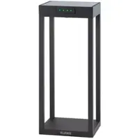 KLEWE LED-aurinkovalaisin RADIA MINI, antrasiitti, 35 cm, alumiini, IP65 MINI, Musta, Alumiini, Moderni, aurinkokennovalaisin