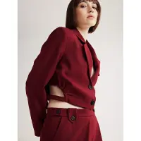 4TAILORS Bleiseri 'Tia' tummanpunainen