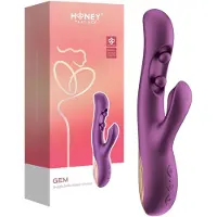 Honey Play Box Gem - sovelluksella ohjattava helmiäiskuvioitu G-piste- ja klitoriskiihotin (liila)