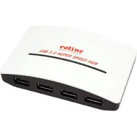 Roline USB 3.0 Hub "Black and White" USB hub - 4 porttia - Valkoinen