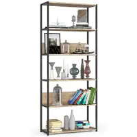 Akord Avohylly Industrial Loft 800 musta runko tammi Sonoma 80x32x192 cm
