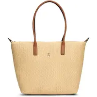 Tommy Hilfiger Popette Tote Raffia - Beige - ONE SIZE