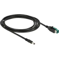 DeLOCK – PoweredUSB cable male 12 V > DC 5.5 x 2.1 mm male 2 m for POS printers and terminals (85498)