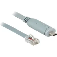 DeLOCK – Adapter USB 2.0 Type-C male > 1 x Serial RS-232 RJ45 male 5.0 m grey (89892)