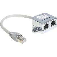 DeLOCK 65441, 0,15 m, RJ-45, 2 x RJ-45, Harmaa