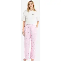 Etam Pyjamahousut 'Harmonie' ruskea / roosa / vaalea pinkki