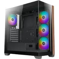 Azza Neptun, Midi Tower, PC, Musta, Puu, ATX, ITX, mikro ATX, Sininen, Vihreä, Oranssi, 17 cm (CSAZ-491)