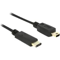 DeLOCK 2m, USB2.0-C/USB2.0 Mini-B USB cable Mini-USB B USB C Black (83336)