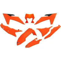 Ufo Ktm Exc/exc-f 2024-2024 With Headlight Ktkit530-fflu Fork Protectors & Muovisarja