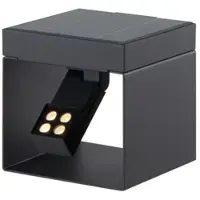 KLEWE LED-aurinkopuutarhavalaisin Alea antrasiitti 15 x 15cm IP65, Musta, Alumiini, Moderni, aurinkokennovalaisin