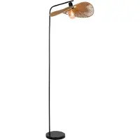 Eglo SIRUELA FLOOR H1600 E27 MUSTA/LUONNONVÄRINEN FSC