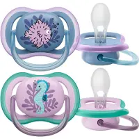 Philips Ultra Air Silikonitutit 6–12 Kuukautta Baby Girl – 2 kpl