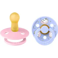 BIBS x Moomin Colour Dreaming Tutti 2-pack Lateksi Koko 2, Baby Pink